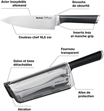 Tefal couteau chef  ever sharp 16.5cm k25690004