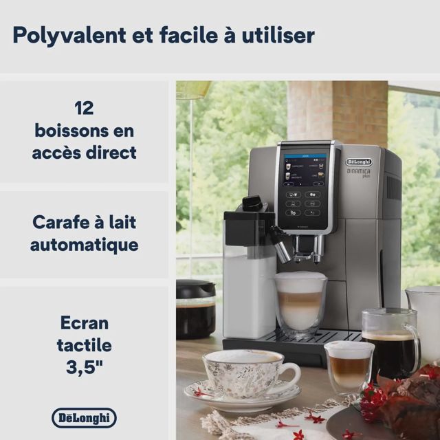 Delonghi cafétiere connectée dinamica plus ECAM372.95.TB