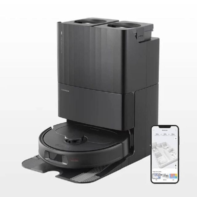 Roborock Qrevo S aspirateur robot station multifonction noir