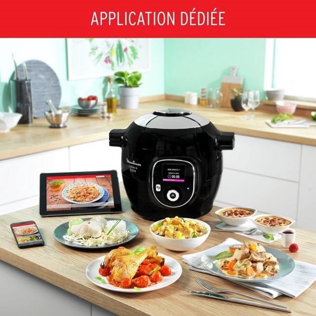 Moulinex cookeo connecté Bluetooth noir CE867810