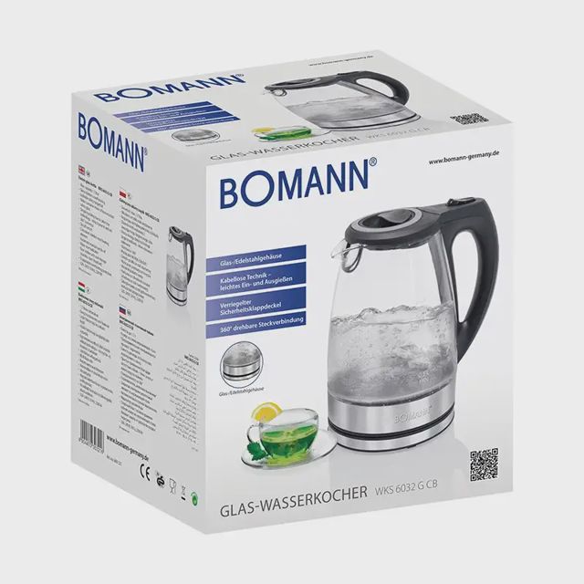 Bouilloire électrique en verre bomann