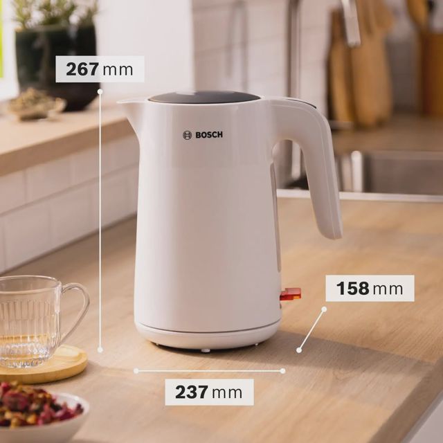 Bosch Bouilloire électrique 1.7l 2400w blanc TWK1M121