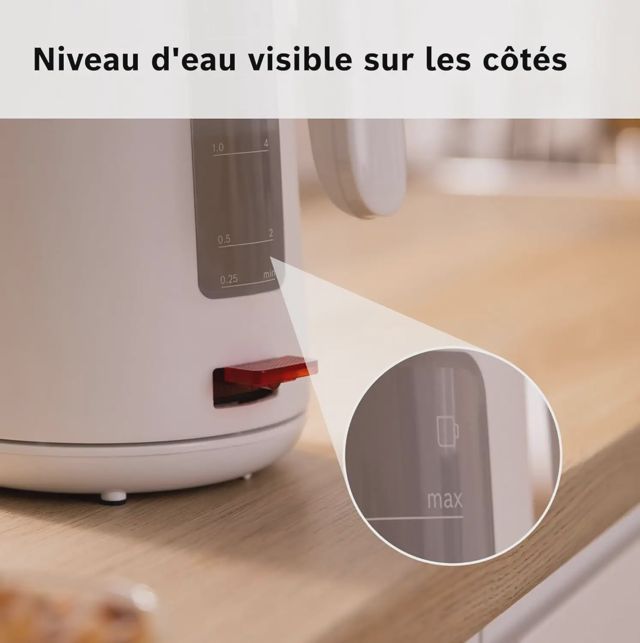 Bosch Bouilloire électrique 1.7l 2400w blanc TWK1M121