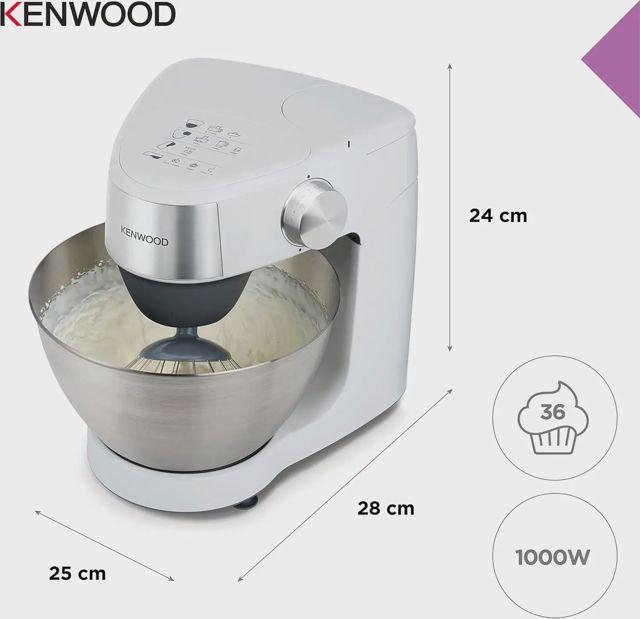 Kenwood pétrin Prospero+ 1000W 4.3L KHC29.H0WH