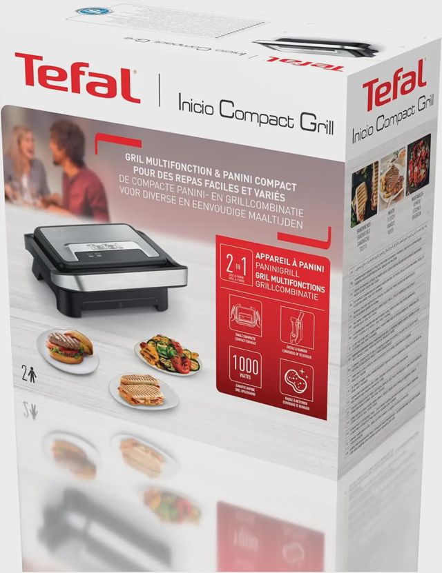 Tefal Gril et machine à panini Puissance1000 Watts GC270D10