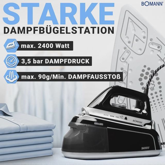 Bomann Centrale vapeur DBS6034CB Noir