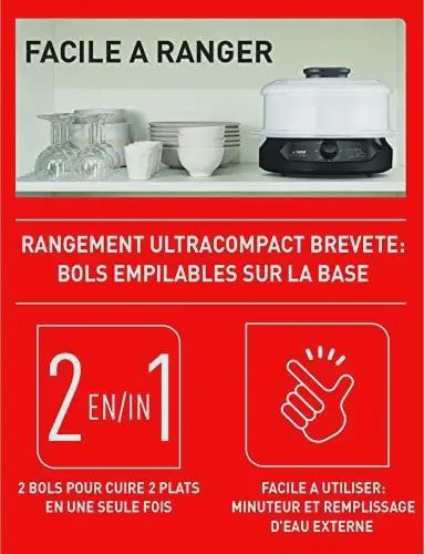 Seb Cuiseur vapeur 9 L.800 W VC204800