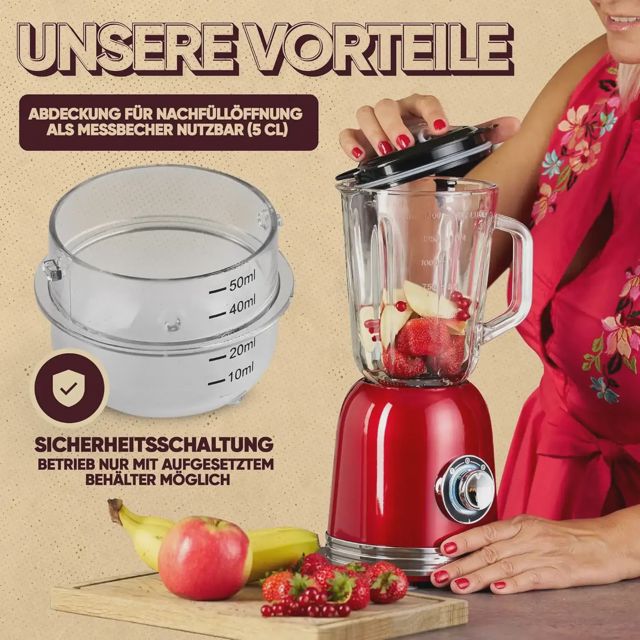 ProfiCook blender PC-UM 1195 800W 1.5 Litres Red