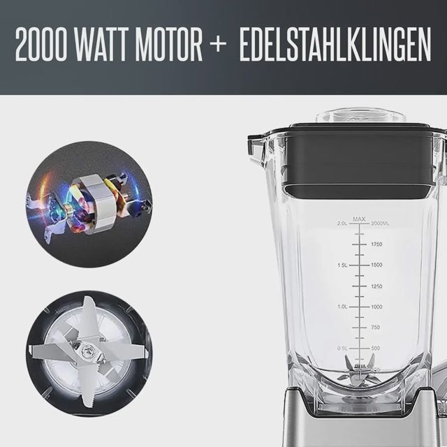 Heinrich's blender 2000 watt 2.0 l 32,000 RPM hpm8160