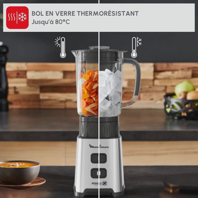 Moulinex Blender Mini mixeur compact 400 W LM17GD10