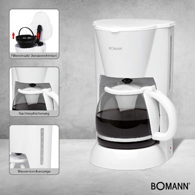 Bomann cafetière machine à café KA183CB