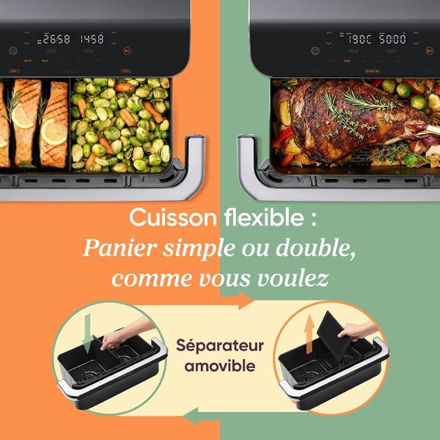 Cosori air frayer 10L twinfry friteuse smar 4 resistance