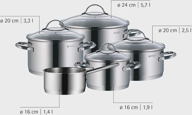WMF  Batterie de cuisine Provence Plus 5 pièces 0721056380