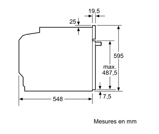 Bosch Four encastrable Série 6 HBG536EB4 71L AirFry