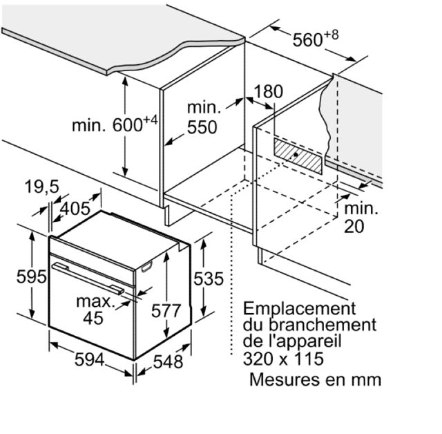 Four Encastrable Bosch Série 8 HBA7741B1 Pyrolyse