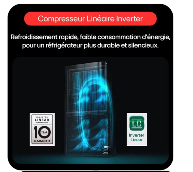 Réfrigérateur Américain LG GSLC40EPFE 638 L