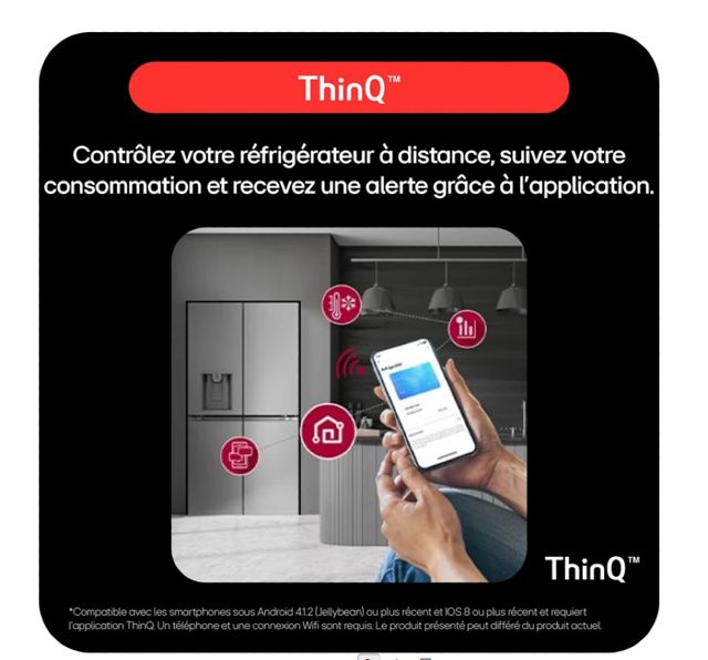Réfrigérateur Américain LG GSLC40EPFE 638 L