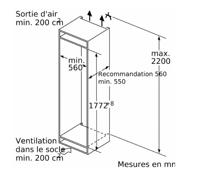 Siemens iQ500 Réfrigérateur Intégrable KI86SADE0