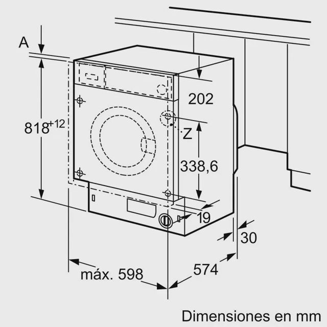 Bosch Lave linge intégré 60cm 8 kg Série 6  WIW24307ES