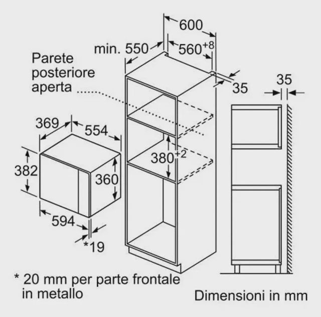 Bosch Micro ondes encastrable Série 6 BFL554MB0