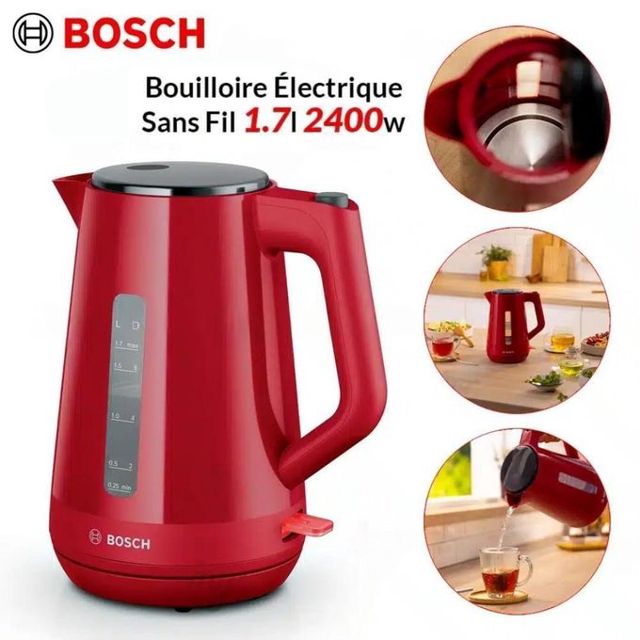Bosch Bouilloire TWK1M124 Rouge MyMoment 1.7L 2400W