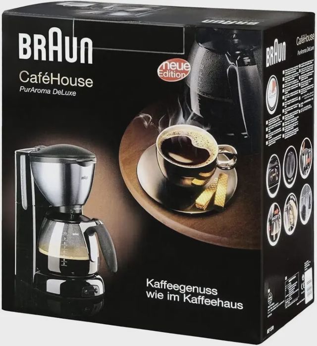 Braun Cafetière Filtre WKF570-1 1100 W Inox-Noir