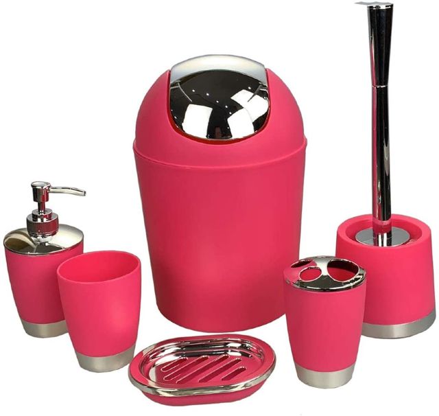 Ensemble de salle de bain 5 pièces Rose