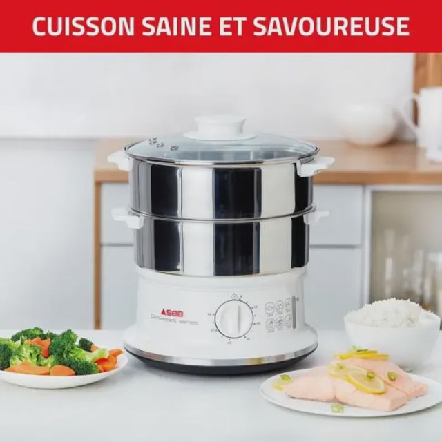 Seb Cuiseur vapeur VC145100 Capacité bol 6 L Minuteur