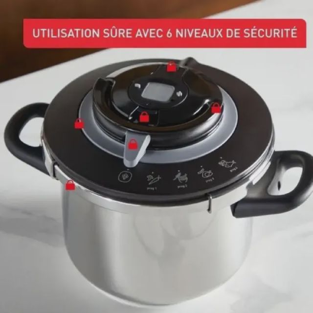 Seb Cocotte minute clipso+ chef 8L 4programmes