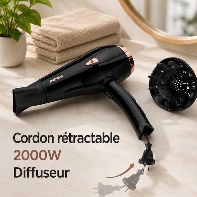 Babyliss sèche-cheveux 2000 W D373E