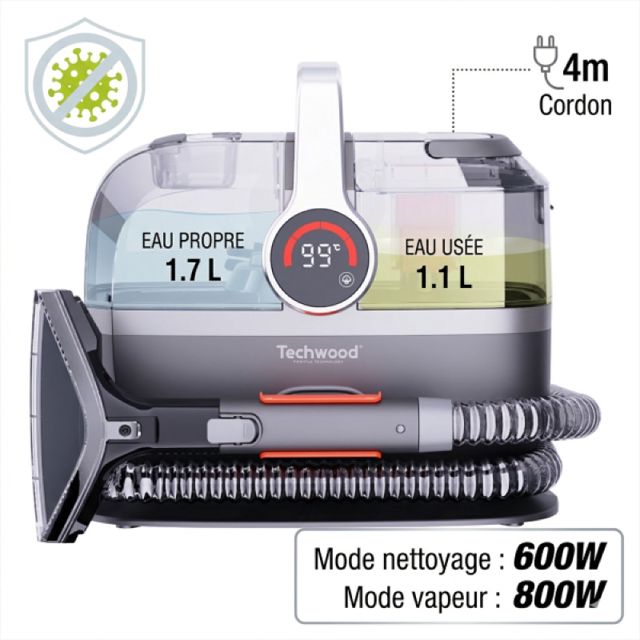 Techwood TAN-7055V Nettoyeur  Détacheur Vapeur