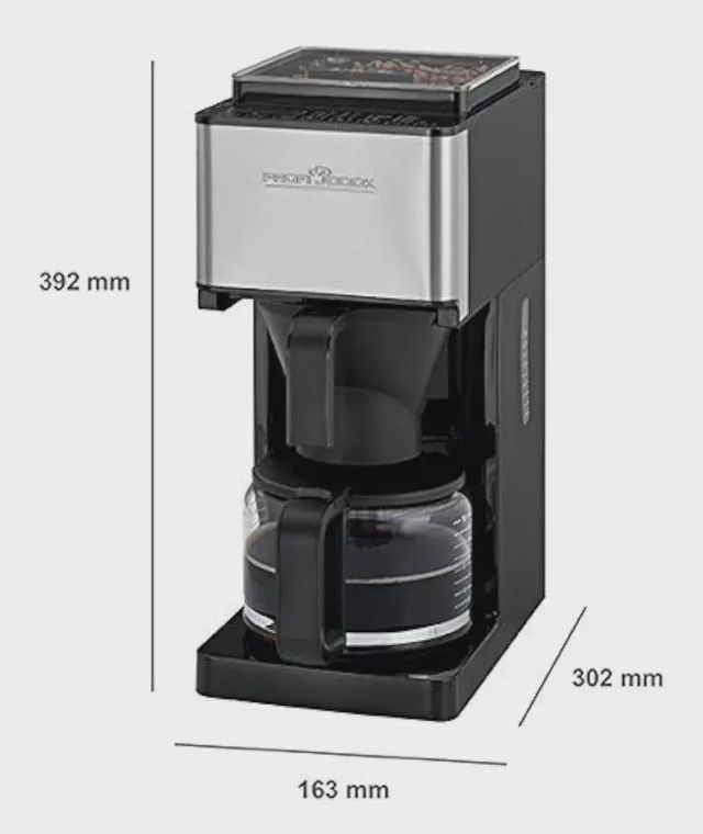 Proficook pc-ka1138 cafetière avec moulin a café intégré