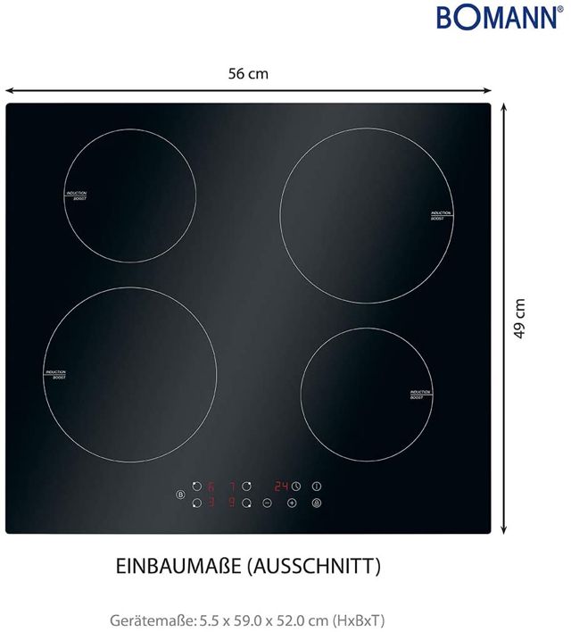 Bomann Plaque à induction encastrable EBKI 961 60cm