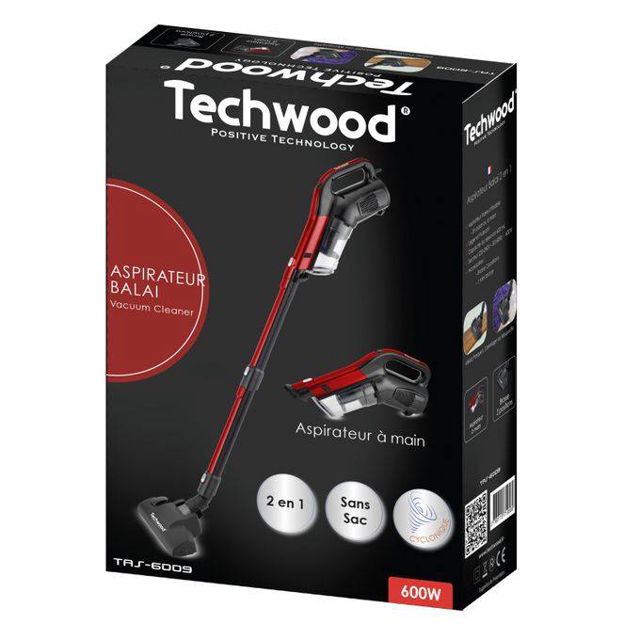 Techwood Aspirateur Balai Filaire 2en1 TAS-6009 600 W