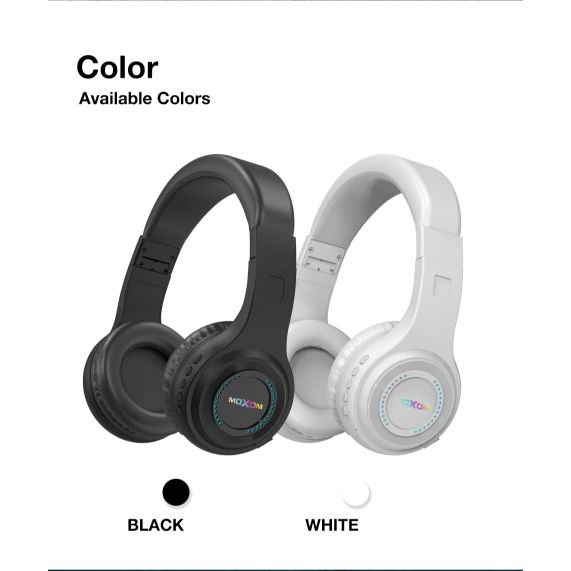 Moxom Casque Stéréo Sans Fil  Micro Sd  Mx Wl15 Noir