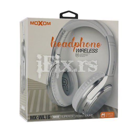 Moxom Casque Stéréo Sans Fil - Micro Sd- Mx Wl16 - Silver