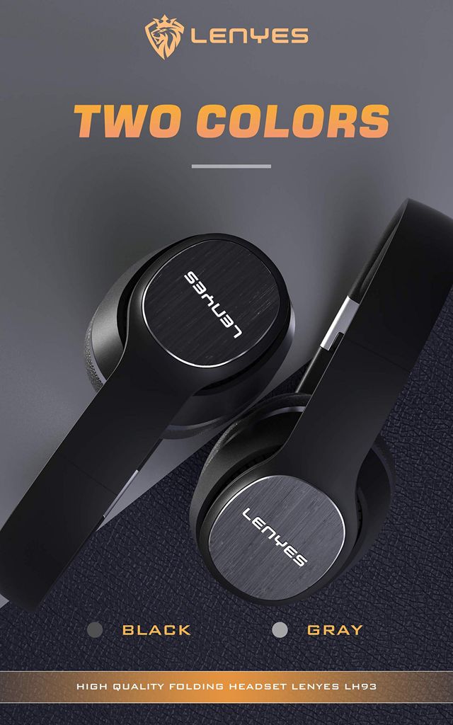 Lenyes LH93 Casque d'écoute pliable stéréo sans fil
