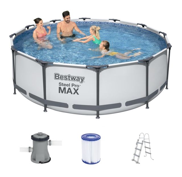 Bestway piscine hors sol ronde Steel 56418