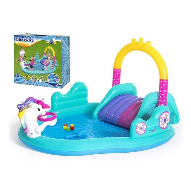 Bestway piscine Toboggan Licorne 274x198x137cm-53097