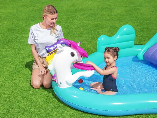 Bestway piscine Toboggan Licorne 274x198x137cm-53097