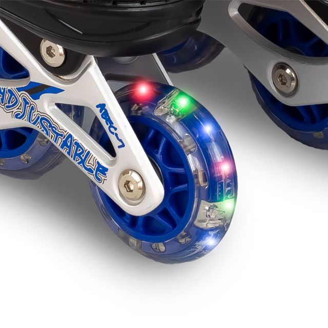 Patins roues alignées avec lumière flash LED Taille 5-9