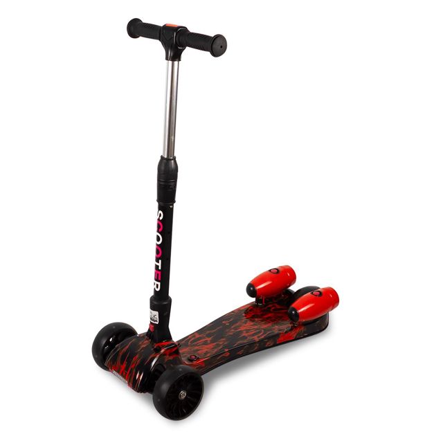 Amir-Star Trottinette vélo Pliable Lumière Son Rouge