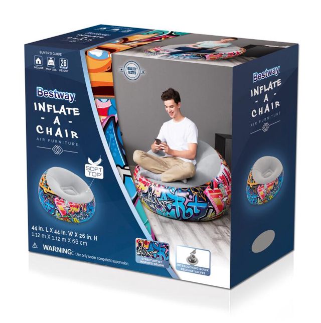 Bestway 75075 salon canapé moderne Graffiti gonfler