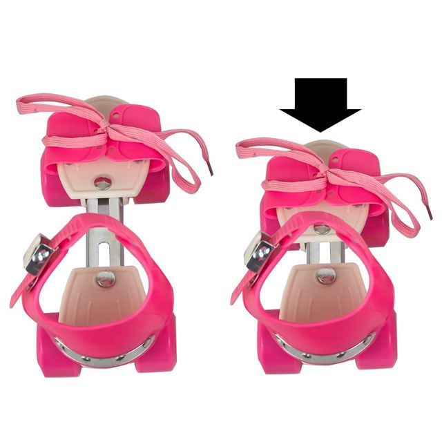 Patins à roulettes 4 roues rose pointure 25 à 34
