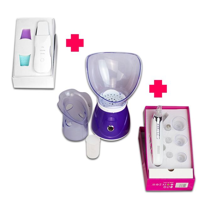 Pack visage aspirateur+bain à vapeur+spatule