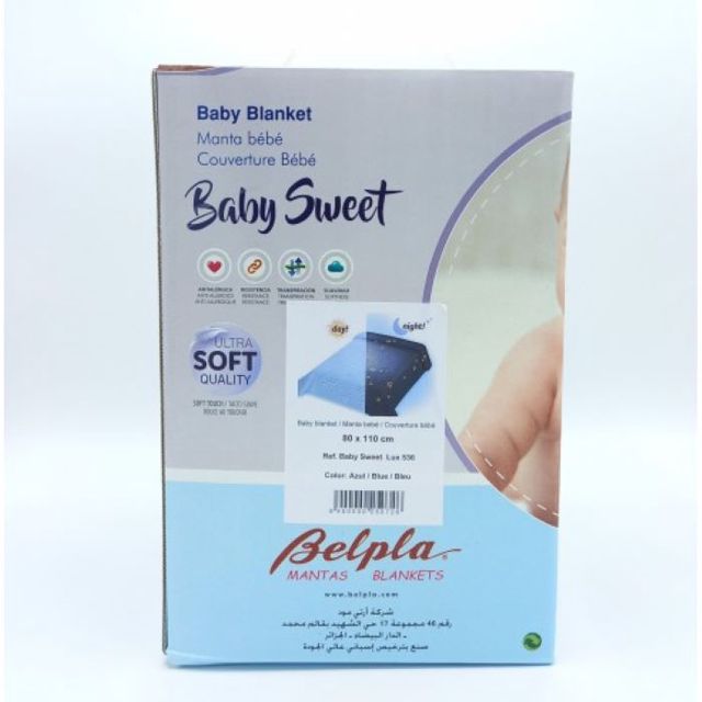 Baby Sweet Belpla Couverture berceau 80x100cm