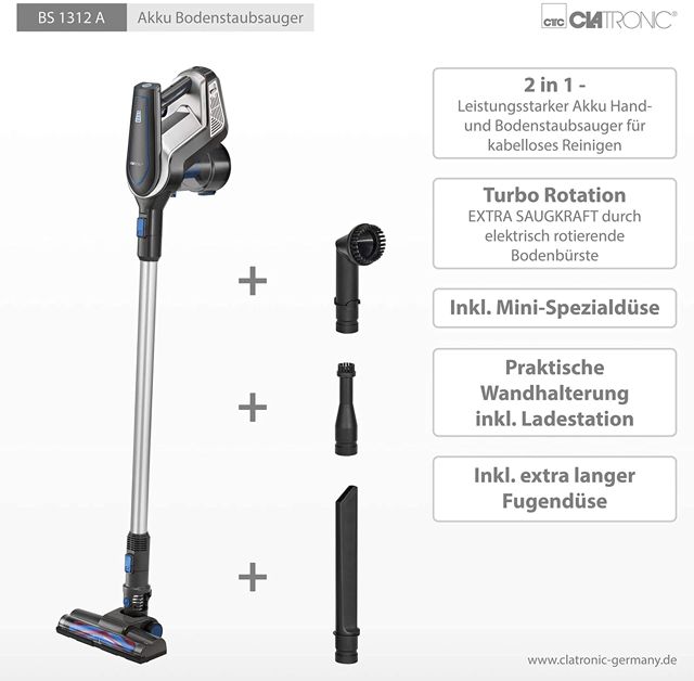 Clatronic aspirateur à main sans fil bs 1312 A
