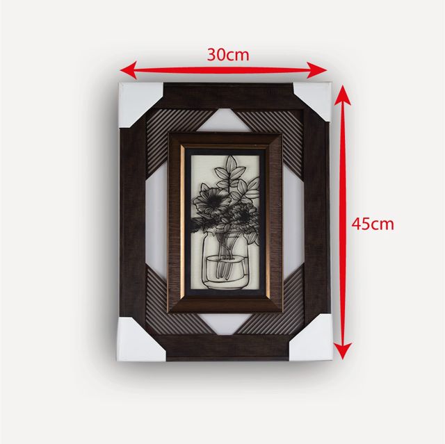 Belle décoration murale à 3 cadres en bois