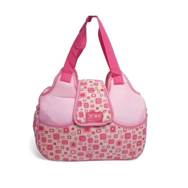 Couffin portable et sac a maman Rose clair